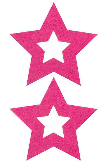 Shots Toys Nipple Sticker Stars, розовые, Пэстисы в форме звездочек Shots Toys Nipple Sticker Stars, розовые, Пэстисы в форме звездочек