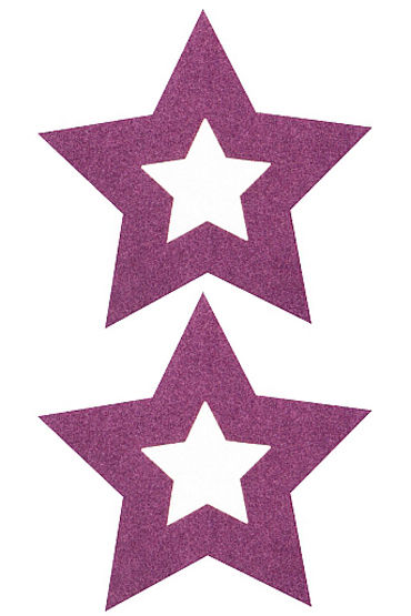 Shots Toys Nipple Sticker Stars, фиолетовые, Пэстисы в форме звездочек Shots Toys Nipple Sticker Stars, фиолетовые, Пэстисы в форме звездочек