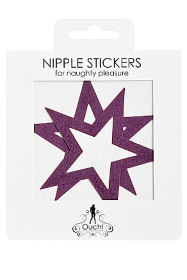 Shots Toys Nipple Sticker Open Stars, фиолетовый - фото, отзывы Shots Toys Nipple Sticker Open Stars, фиолетовый - фото, отзывы