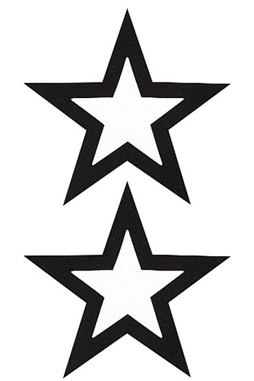 Shots Toys Nipple Sticker Open Stars, черные, Пэстисы в форме звездочек, с отверстиями для сосков Shots Toys Nipple Sticker Open Stars, черные, Пэстисы в форме звездочек, с отверстиями для сосков
