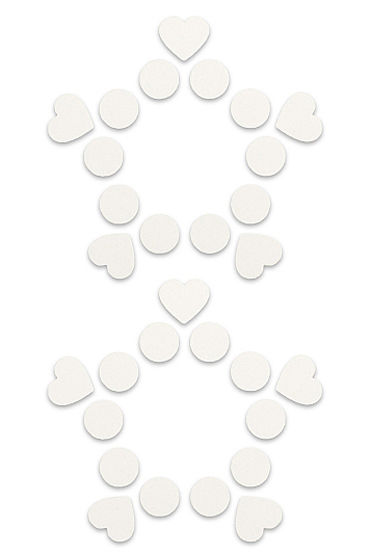 Shots Toys Nipple Sticker Open Circle and Hearts, белые, Пэстисы, сердечки и кружочки, не закрывают соски Shots Toys Nipple Sticker Open Circle and Hearts, белые, Пэстисы, сердечки и кружочки, не закрывают соски