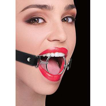 Shots Toys Ring Gag XL, черный, Расширяющий кляп Shots Toys Ring Gag XL, черный, Расширяющий кляп
