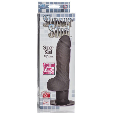 California Exotic Shower Stud Super Stud, черный - Вибратор реалистичной формы - купить в секс шопе California Exotic Shower Stud Super Stud, черный - Вибратор реалистичной формы - купить в секс шопе
