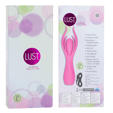 Jopen Lust L7, розовый - Вибромассажер оригинальной формы - купить в секс шопе Jopen Lust L7, розовый - Вибромассажер оригинальной формы - купить в секс шопе