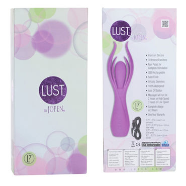 Jopen Lust L7, фиолетовый - Вибромассажер оригинальной формы - купить в секс шопе Jopen Lust L7, фиолетовый - Вибромассажер оригинальной формы - купить в секс шопе