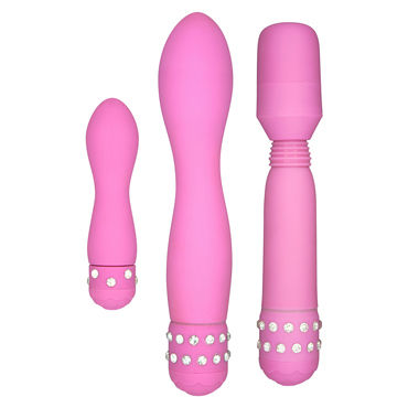Toy Joy Diamond Triple Pleasure Pack, розовый, Набор вибраторов Toy Joy Diamond Triple Pleasure Pack, розовый, Набор вибраторов