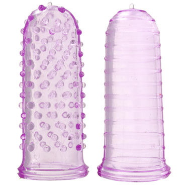 Toy Joy Sexy Finger Ticklers, фиолетовый, Набор из двух насадок на пальцы Toy Joy Sexy Finger Ticklers, фиолетовый, Набор из двух насадок на пальцы
