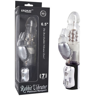 Erokay Classicle Rabbit, серебристый, Многофункциональный вибратор Erokay Classicle Rabbit, серебристый, Многофункциональный вибратор