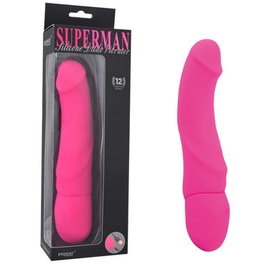 Erokay Rechargeable Silicone Dildo, розовый, Вибратор реалистичной формы Erokay Rechargeable Silicone Dildo, розовый, Вибратор реалистичной формы