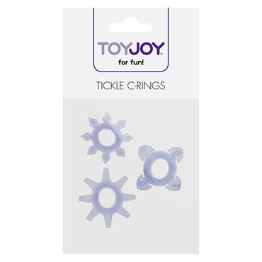 Toy Joy Tickle C-Rings, фиолетовый - фото, отзывы Toy Joy Tickle C-Rings, фиолетовый - фото, отзывы