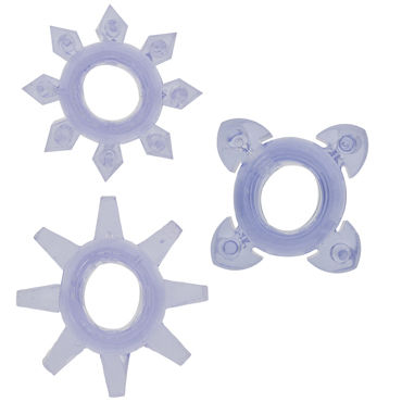 Toy Joy Tickle C-Rings, фиолетовый, Набор эрекционных колец на пенис Toy Joy Tickle C-Rings, фиолетовый, Набор эрекционных колец на пенис