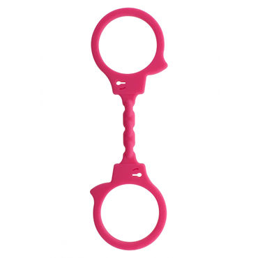 Toy Joy Stretchy Fun Cuffs, розовые, Эластичные наручники Toy Joy Stretchy Fun Cuffs, розовые, Эластичные наручники