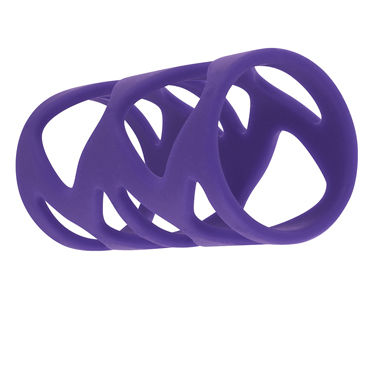 Toy Joy Double Tickler Sleeve Set, фиолетовый - Набор из двух насадок на пенис - купить в секс шопе Toy Joy Double Tickler Sleeve Set, фиолетовый - Набор из двух насадок на пенис - купить в секс шопе