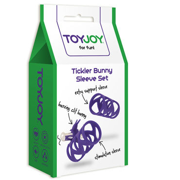Toy Joy Tickler Bunny Sleeve Set, фиолетовый, Набор из двух насадок на пенис и другие товары Toy Joy с фото Toy Joy Tickler Bunny Sleeve Set, фиолетовый, Набор из двух насадок на пенис и другие товары Toy Joy с фото