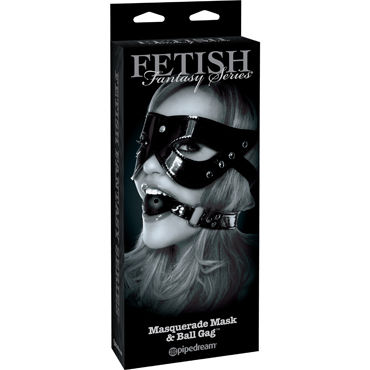 Pipedream Masquerade Mask & Ball Gag, Маска на глаза и кляп с отверстиями Pipedream Masquerade Mask & Ball Gag, Маска на глаза и кляп с отверстиями