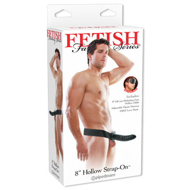 Pipedream Hollow Strap-On, черный, Полый страпон на ремне Pipedream Hollow Strap-On, черный, Полый страпон на ремне