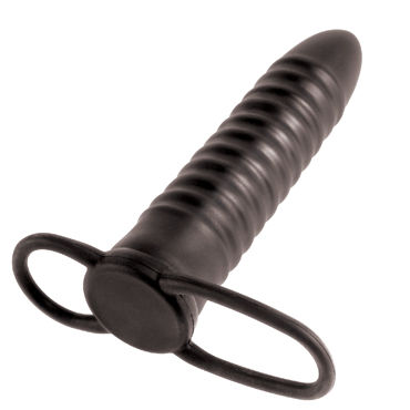Pipedream Ribbed Double Trouble - Безремневый страпон для двойного проникновения - купить в секс шопе Pipedream Ribbed Double Trouble - Безремневый страпон для двойного проникновения - купить в секс шопе