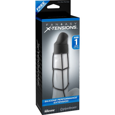 Pipedream Fantasy X-tensions Silicone Performance Extension, Насадка на пенис с рельефной головкой Pipedream Fantasy X-tensions Silicone Performance Extension, Насадка на пенис с рельефной головкой