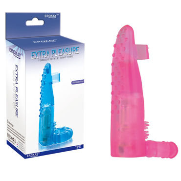 Erokay Extra Pleasure Tongue Style Ring Vibe, прозрачная, Насадка на пенис в форме языка Erokay Extra Pleasure Tongue Style Ring Vibe, прозрачная, Насадка на пенис в форме языка