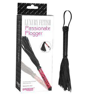 Erokay Passionate Flogger, черная, Многохвостая плеть Erokay Passionate Flogger, черная, Многохвостая плеть