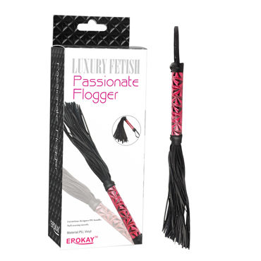 Erokay Passionate Flogger, красная, Многохвостая плеть Erokay Passionate Flogger, красная, Многохвостая плеть