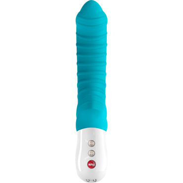 Fun Factory Tiger G5, бирюзовый, Перезаряжаемый вибратор со стимуляцией клитора и точки G (+25% мощности) и другие товары Fun Factory с фото Fun Factory Tiger G5, бирюзовый, Перезаряжаемый вибратор со стимуляцией клитора и точки G (+25% мощности) и другие товары Fun Factory с фото