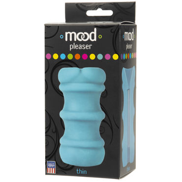 Doc Johnson Mood Pleaser Thin, голубой - Компактный мастурбатор - купить в секс шопе Doc Johnson Mood Pleaser Thin, голубой - Компактный мастурбатор - купить в секс шопе