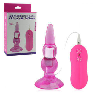 Howells Aphrodisia Anal Pleasure Butt Plug Bulbs Probe, розовый, Анальный вибростимулятор Howells Aphrodisia Anal Pleasure Butt Plug Bulbs Probe, розовый, Анальный вибростимулятор