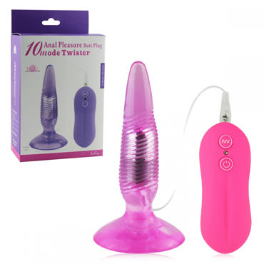 Howells Aphrodisia Anal Pleasure Butt Plug Twister, розовый, Анальный вибростимулятор Howells Aphrodisia Anal Pleasure Butt Plug Twister, розовый, Анальный вибростимулятор