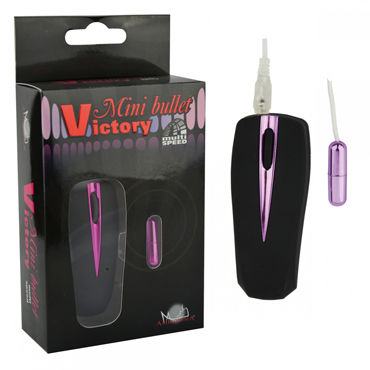 Howells Aphrodisia Victory Mini Bullet, фиолетовая, Вибропуля с выносным пультом управления Howells Aphrodisia Victory Mini Bullet, фиолетовая, Вибропуля с выносным пультом управления