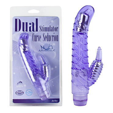 Howells Aphrodisia Dual Stimulator Curve Seduction, фиолетовый, Вибратор с клиторальным стимулятором Howells Aphrodisia Dual Stimulator Curve Seduction, фиолетовый, Вибратор с клиторальным стимулятором