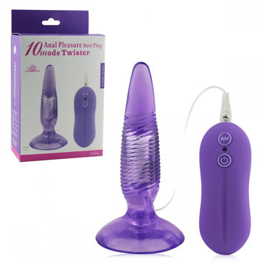 Howells Aphrodisia Anal Pleasure Butt Plug Twister, фиолетовый, Анальный вибростимулятор Howells Aphrodisia Anal Pleasure Butt Plug Twister, фиолетовый, Анальный вибростимулятор