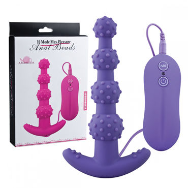 Howells Aphrodisia 10 Mode Max Pleasure Anal Beads, фиолетовая, Анальная виброцепочка Howells Aphrodisia 10 Mode Max Pleasure Anal Beads, фиолетовая, Анальная виброцепочка