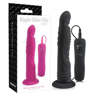 Howells Aphrodisia Ripple Dildo Vibe, черный, Классический вибратор с реалистичной головкой Howells Aphrodisia Ripple Dildo Vibe, черный, Классический вибратор с реалистичной головкой
