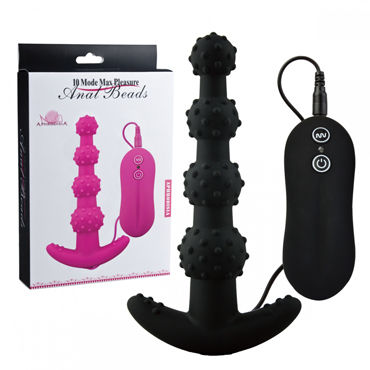 Howells Aphrodisia 10 Mode Max Pleasure Anal Beads, черная, Анальная виброцепочка Howells Aphrodisia 10 Mode Max Pleasure Anal Beads, черная, Анальная виброцепочка