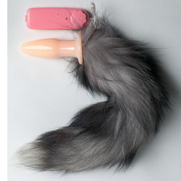 Luxurious Tail Silver Fox, Анальная пробка с лисьим хвостом Luxurious Tail Silver Fox, Анальная пробка с лисьим хвостом