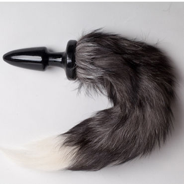 Luxurious Tail Silver Fox, Анальная пробка с лисьим хвостом Luxurious Tail Silver Fox, Анальная пробка с лисьим хвостом
