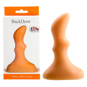Lola Toys Back Door Small Ripple Plug, телесная, Маленькая анальная пробка с волнистым рельефом Lola Toys Back Door Small Ripple Plug, телесная, Маленькая анальная пробка с волнистым рельефом