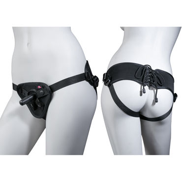 Lola Toys Dark Play Corset Harness, Трусики для крепления страпона, со шнуровкой Lola Toys Dark Play Corset Harness, Трусики для крепления страпона, со шнуровкой