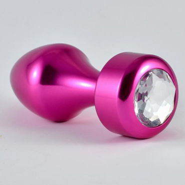 LoveToys Aluminium Pink Diamond, Анальная пробка с кристаллом LoveToys Aluminium Pink Diamond, Анальная пробка с кристаллом
