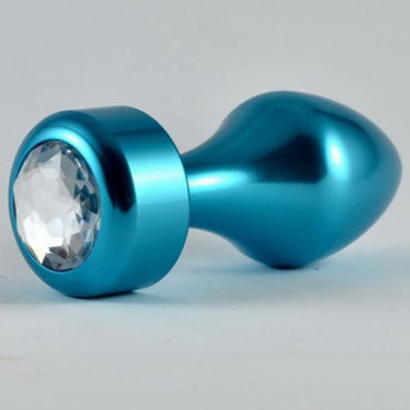 Love Toys Aluminium Blue Diamond, Анальная пробка с кристаллом Love Toys Aluminium Blue Diamond, Анальная пробка с кристаллом