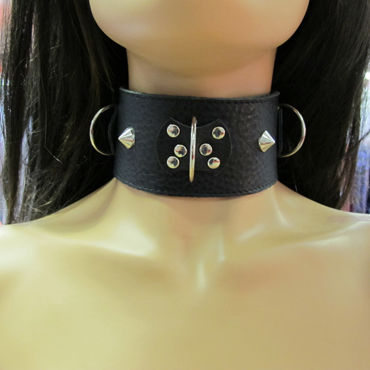 BDSM Арсенал ошейник широкий с поперечным кольцом, черный - фото, отзывы BDSM Арсенал ошейник широкий с поперечным кольцом, черный - фото, отзывы