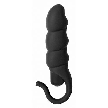 Shots Toys Minoo, черный, Вибратор с дополнительным отростком Shots Toys Minoo, черный, Вибратор с дополнительным отростком