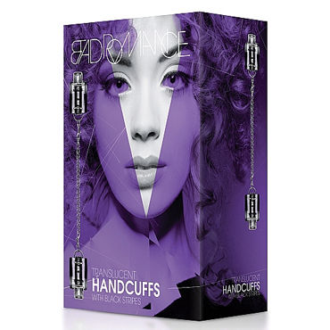 Shots Toys Bad Romance Translucent Handcuffs with Black Stripes, черно-белые - фото, отзывы Shots Toys Bad Romance Translucent Handcuffs with Black Stripes, черно-белые - фото, отзывы