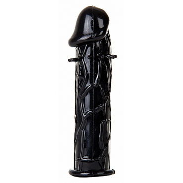 Shots Toys Realistic Penis Extension, черная, Насадка на пенис реалистичной формы Shots Toys Realistic Penis Extension, черная, Насадка на пенис реалистичной формы