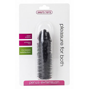 Shots Toys Realistic Spikey Penis Extension, черный - фото, отзывы Shots Toys Realistic Spikey Penis Extension, черный - фото, отзывы