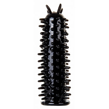 Shots Toys Spiky Penis Extension, черная, Насадка на пенис с усиками Shots Toys Spiky Penis Extension, черная, Насадка на пенис с усиками