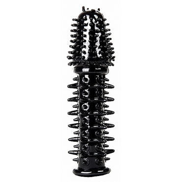 Shots Toys Thrilling Silicone Penis Extension, черная, Насадка на пенис с усиками и увеличенной головкой Shots Toys Thrilling Silicone Penis Extension, черная, Насадка на пенис с усиками и увеличенной головкой