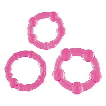Toyz4lovers Dandys Bangle Cock Ring Kit, розовый, Набор эрекционных колец Toyz4lovers Dandys Bangle Cock Ring Kit, розовый, Набор эрекционных колец