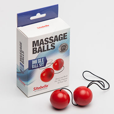 Sitabella Massage Balls Double Ball Set, красные, Вагинальные шарики Sitabella Massage Balls Double Ball Set, красные, Вагинальные шарики